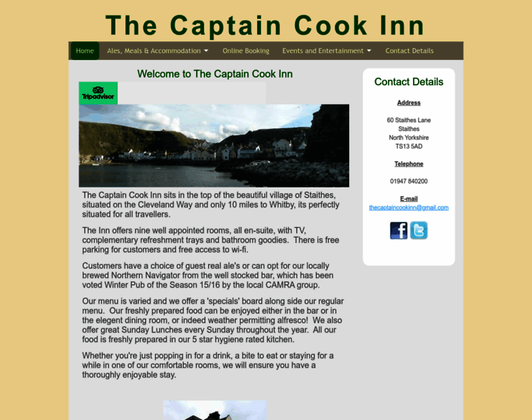 Captaincookinn.co.uk thumbnail