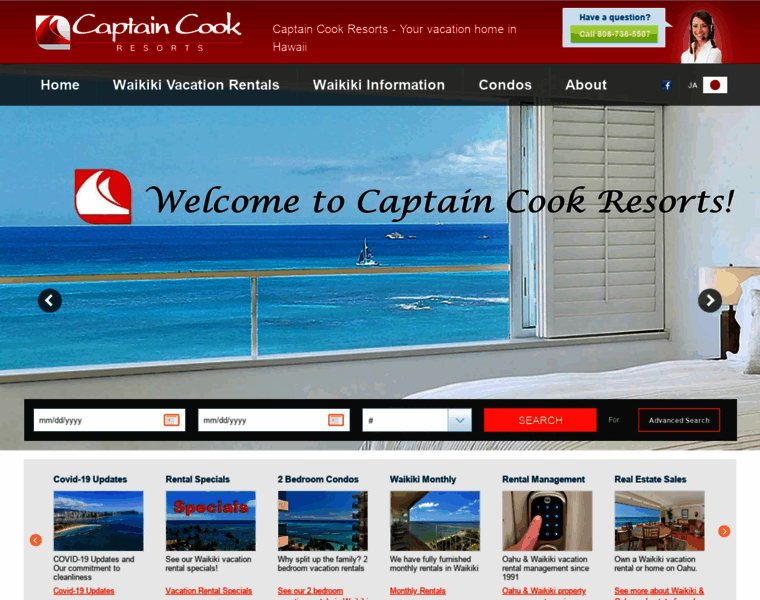 Captaincookresorts.com thumbnail