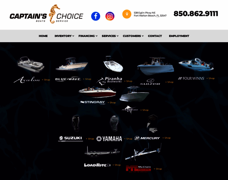 Captainschoiceboats.com thumbnail