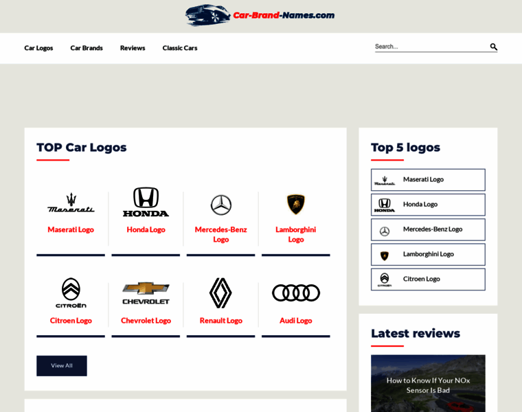 Car-brand-names.com thumbnail