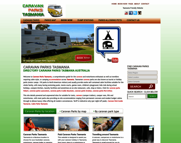 Caravanparkstasmania.com thumbnail