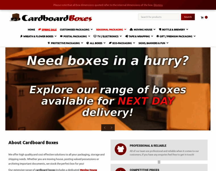 Cardboardboxes.co.uk thumbnail