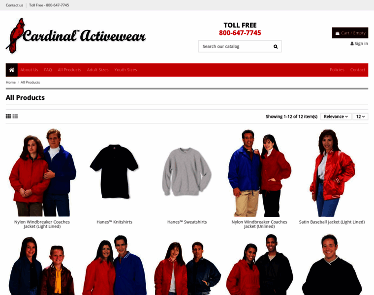 Cardinalactivewear.com thumbnail