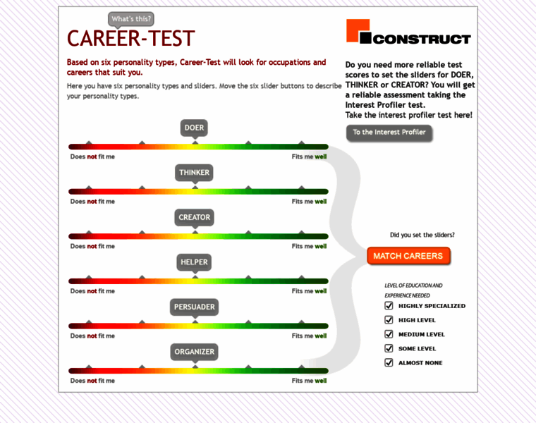 Career-test.psychometrical.com thumbnail
