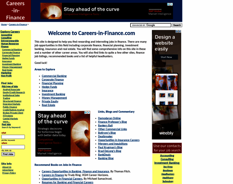 Careers-in-finance.com thumbnail