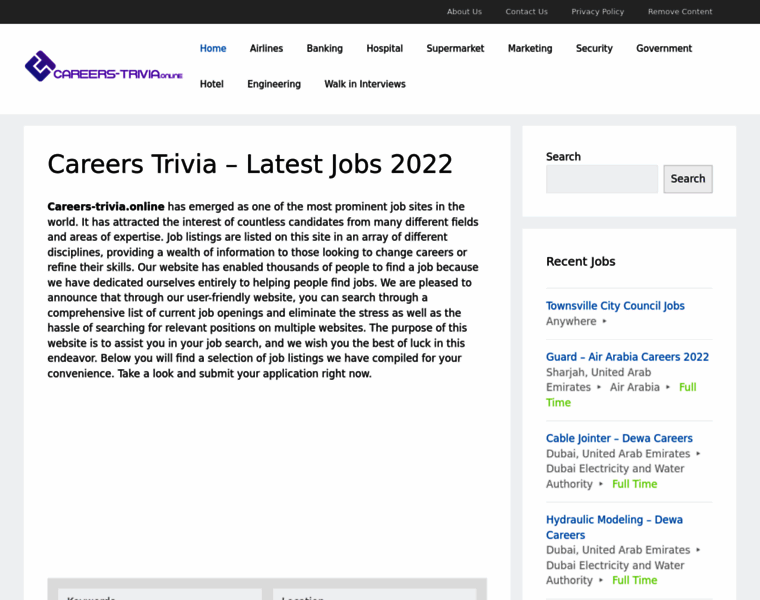 Careers-trivia.com thumbnail