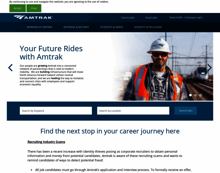 Careers.amtrak.com thumbnail