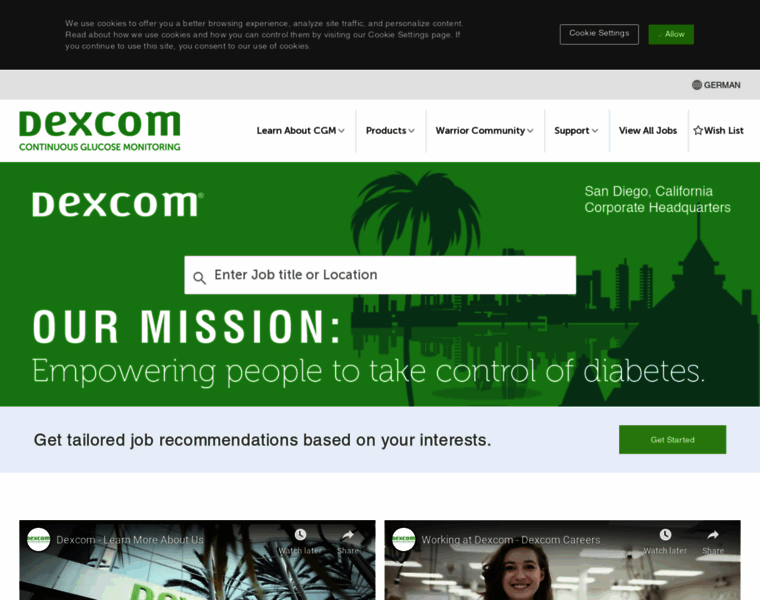 Careers.dexcom.com thumbnail