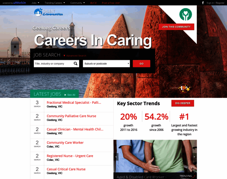 Careersincaring.org.au thumbnail