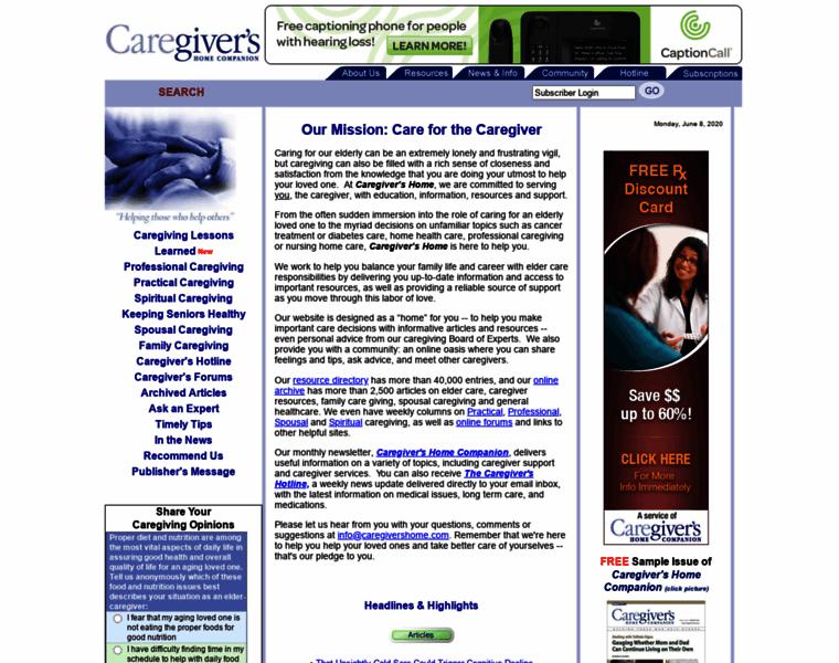 Caregivershome.com thumbnail