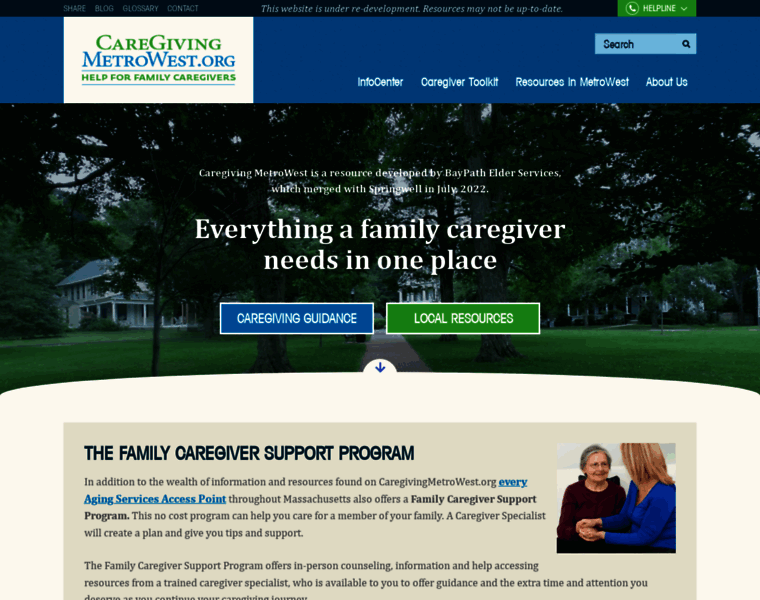 Caregivingmetrowest.org thumbnail