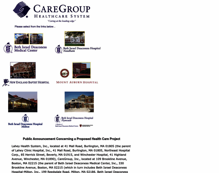 Caregroup.org thumbnail