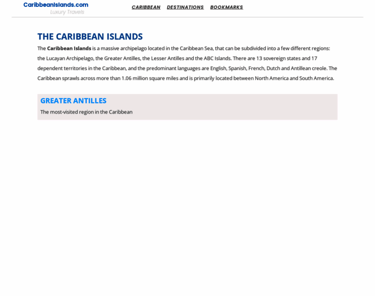 Caribbeanislands.com thumbnail
