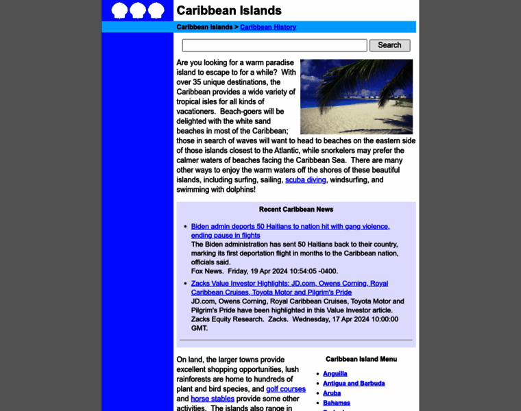 Caribbeanislands.us thumbnail Caribbeanislands.us thumbnail