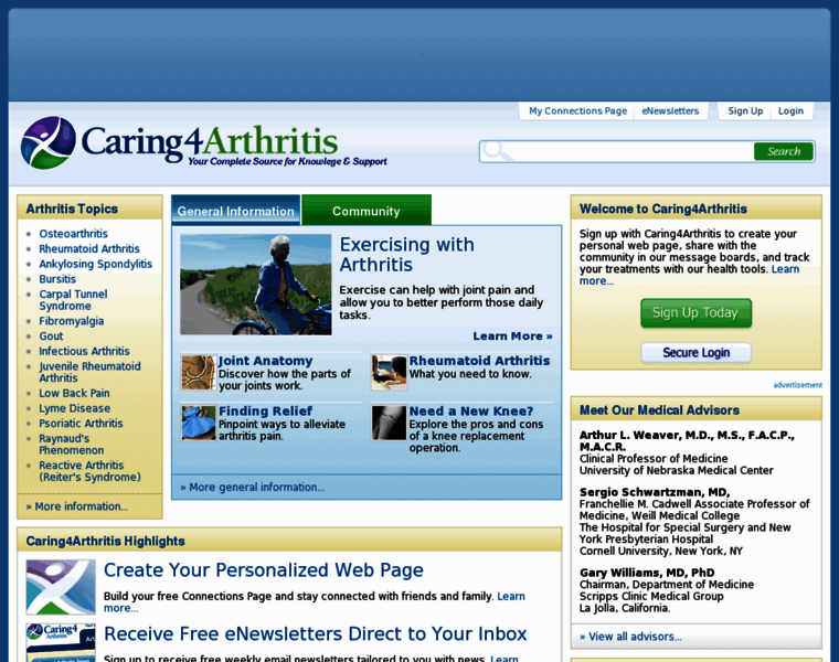 Caring4arthritis.com thumbnail