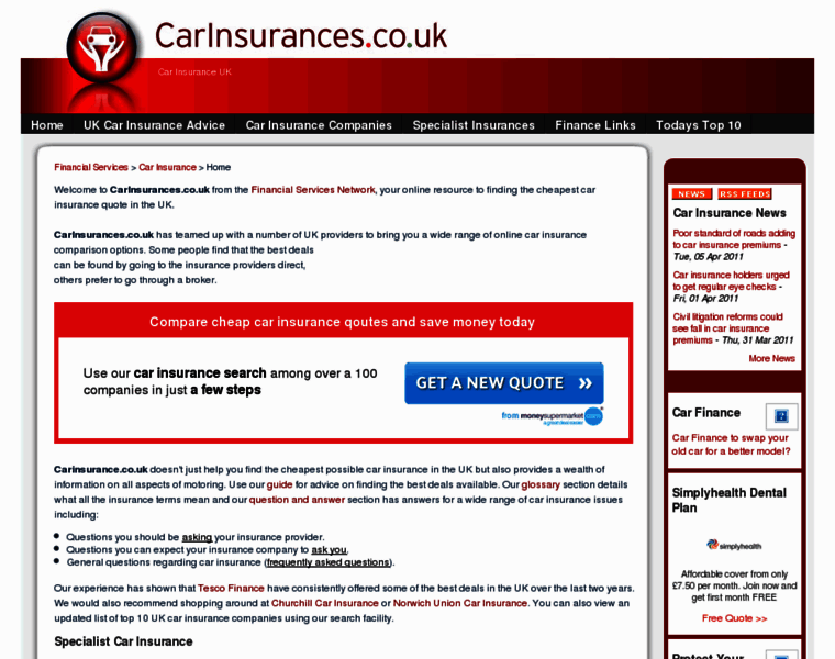 Carinsurances.co.uk thumbnail