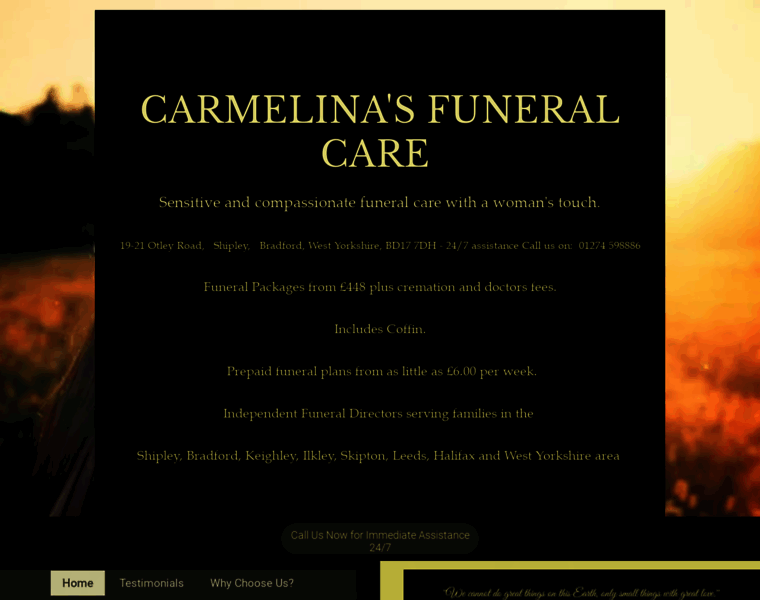 Carmelinasfuneralcare.co.uk thumbnail