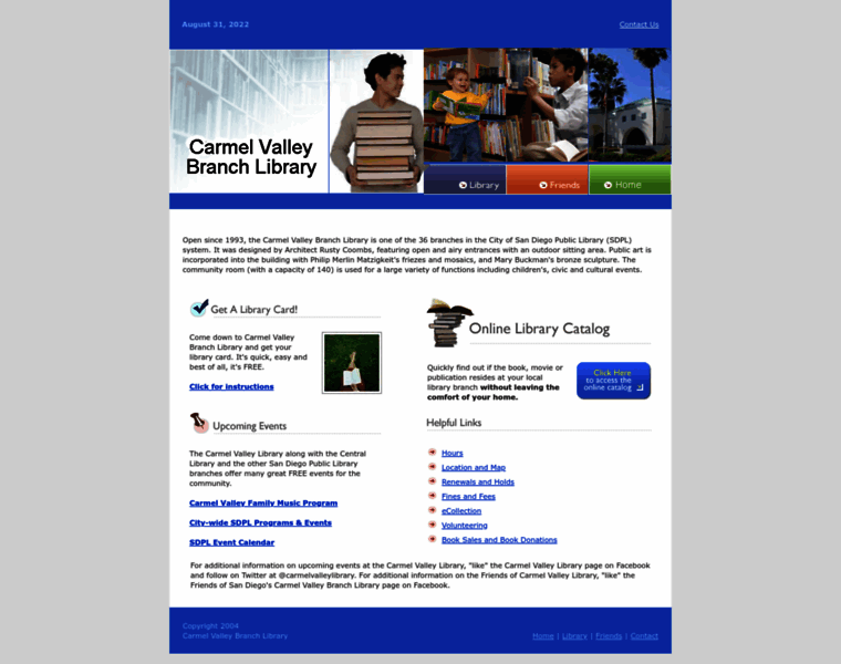 Carmelvalleylibrary.org thumbnail