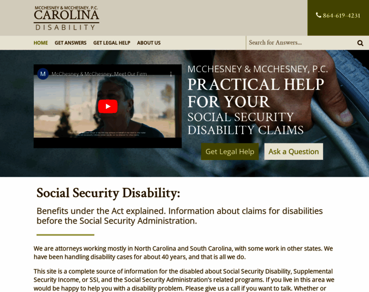 Carolina-disability.com thumbnail