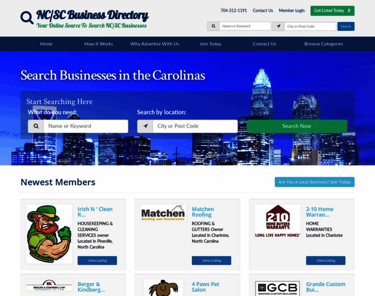 Carolinabusinessdirectory.com thumbnail