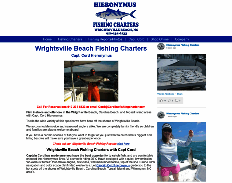 Carolinafishingcharter.com thumbnail