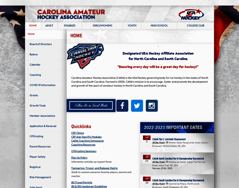 Carolinahockey.org thumbnail