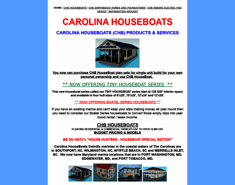 Carolinahouseboats.com thumbnail