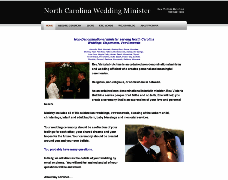 Carolinaweddingminister.com thumbnail
