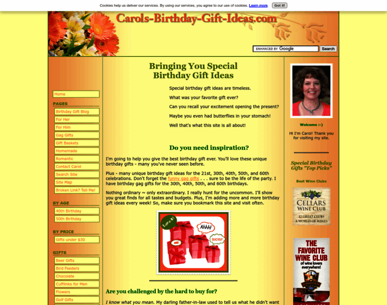 Carols-birthday-gift-ideas.com thumbnail