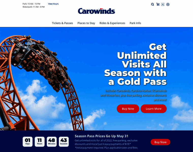 Carowinds.com thumbnail