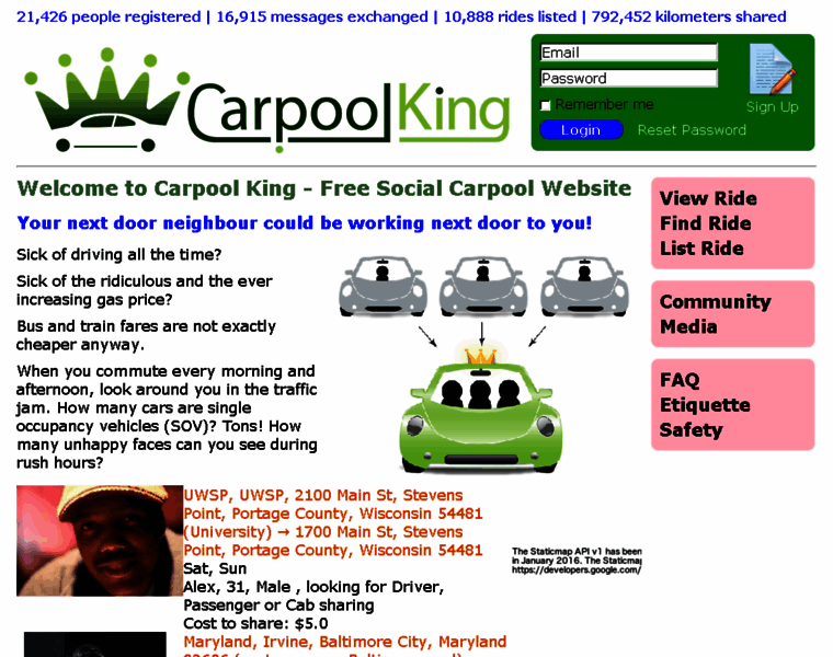 Carpoolking.com thumbnail