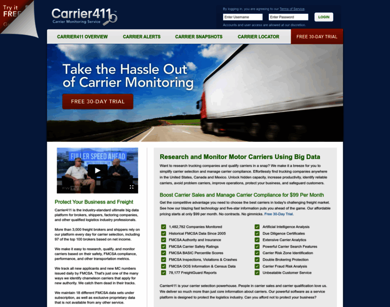 Carrier411.com thumbnail