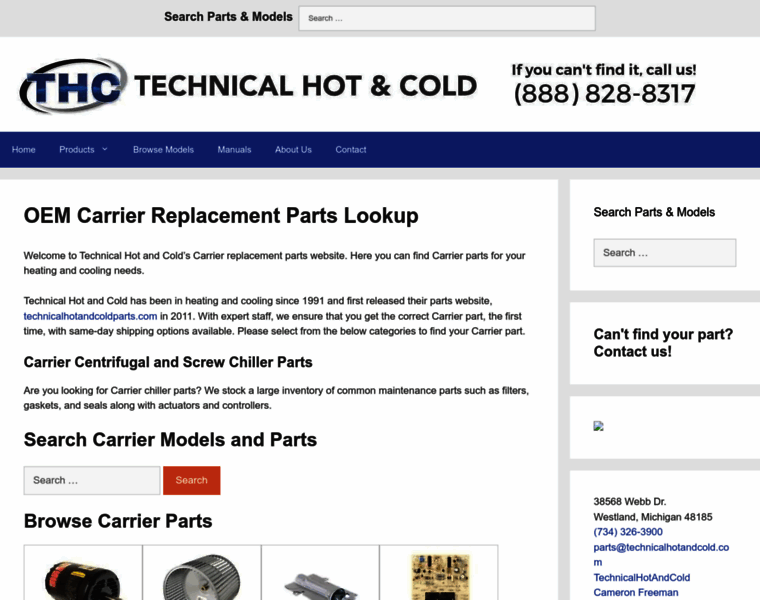 Carrierlookup.technicalhotandcoldparts.com thumbnail