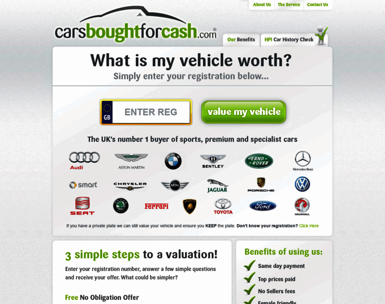 Carsboughtforcash.com thumbnail