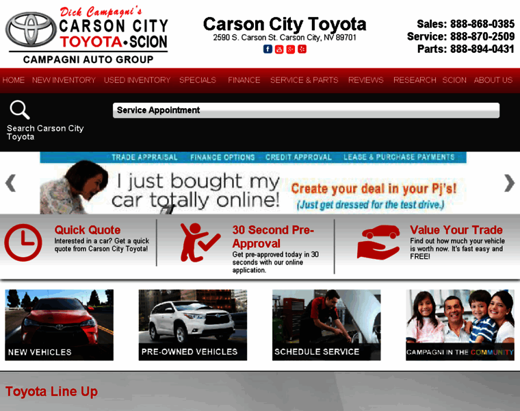 Carsoncitytoyota.calls.net thumbnail