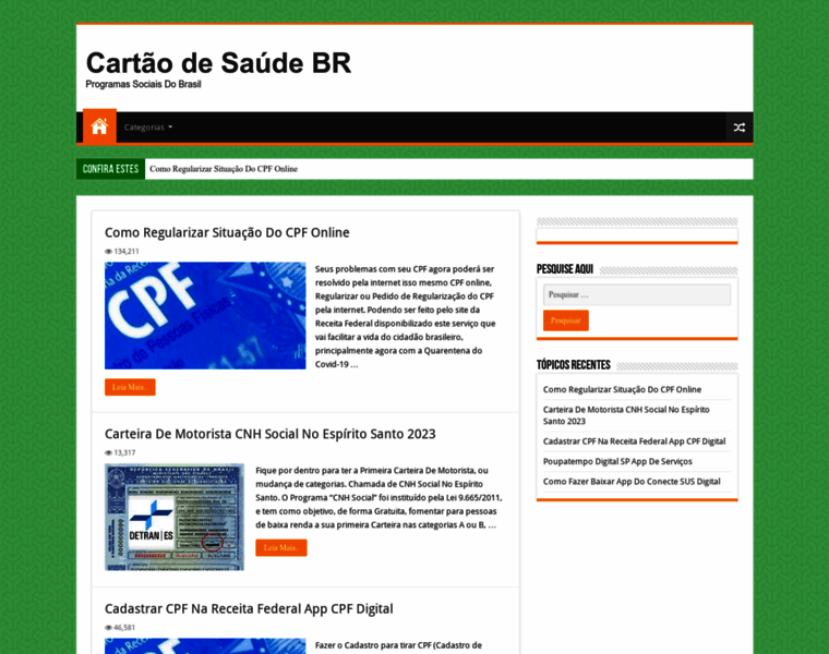 Cartaodesaudebr.com.br thumbnail