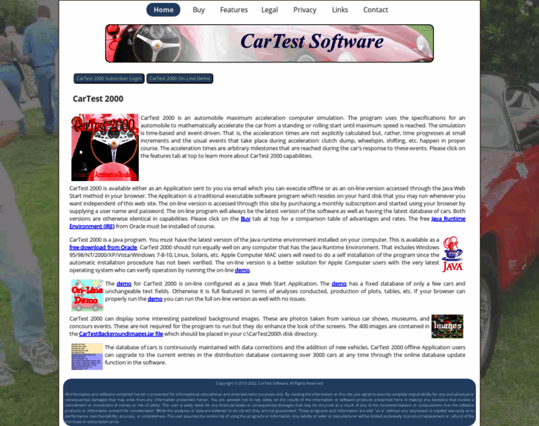 Cartestsoftware.com thumbnail