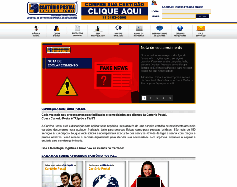 Cartoriopostal.com.br thumbnail