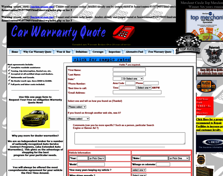 Carwarrantyquote.com thumbnail