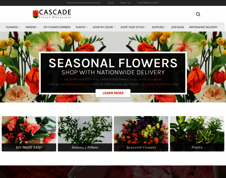 Cascadefloralwholesale.com thumbnail