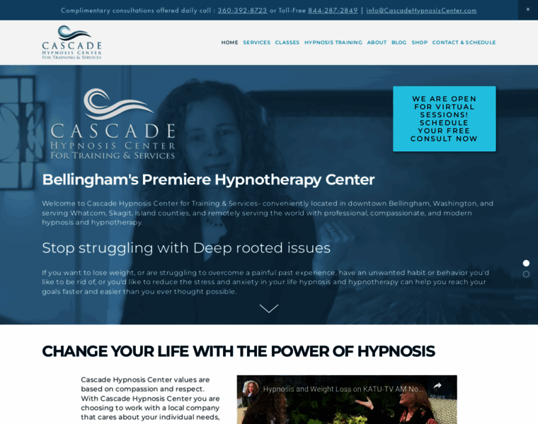 Cascadehypnosiscenter.com thumbnail