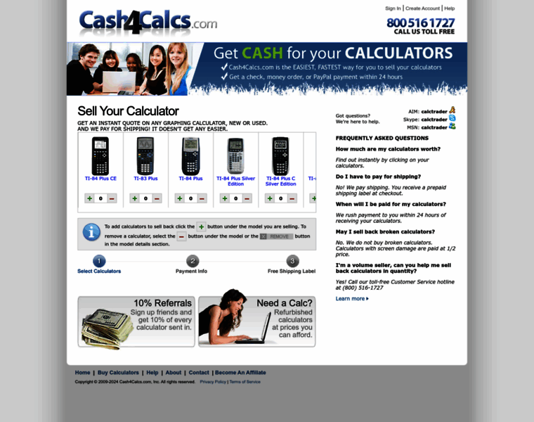 Cash4calcs.com thumbnail