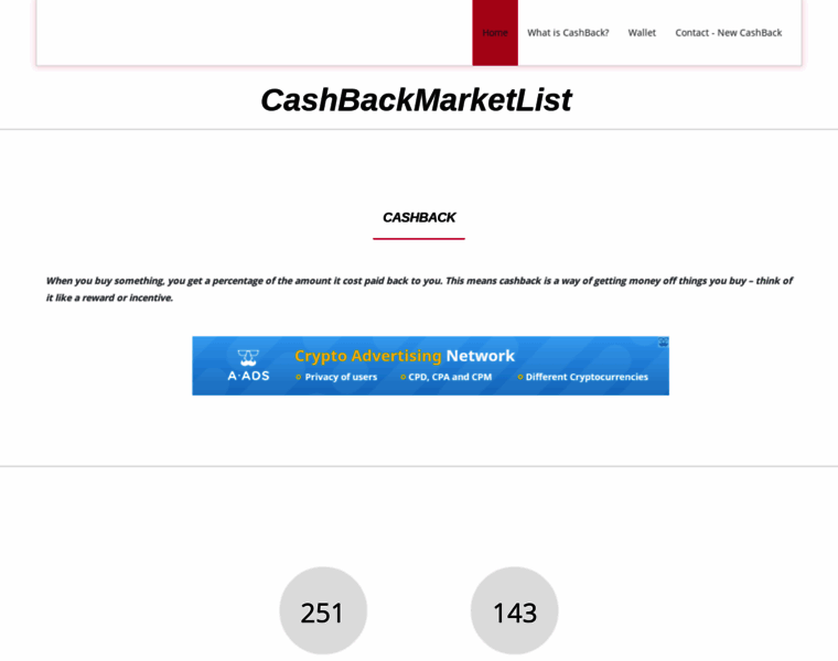 Cashbackmarketlist.com thumbnail