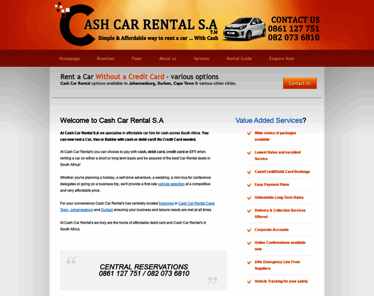 Cashcarrentalsa.co.za thumbnail