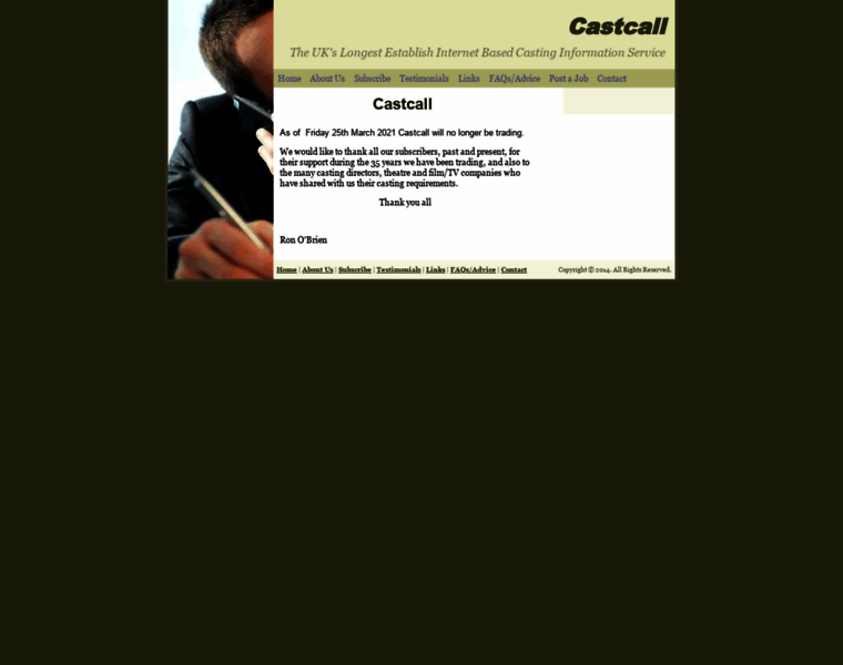 Castcall.co.uk thumbnail