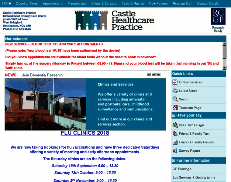 Castlehealthcarepractice.nhs.uk thumbnail