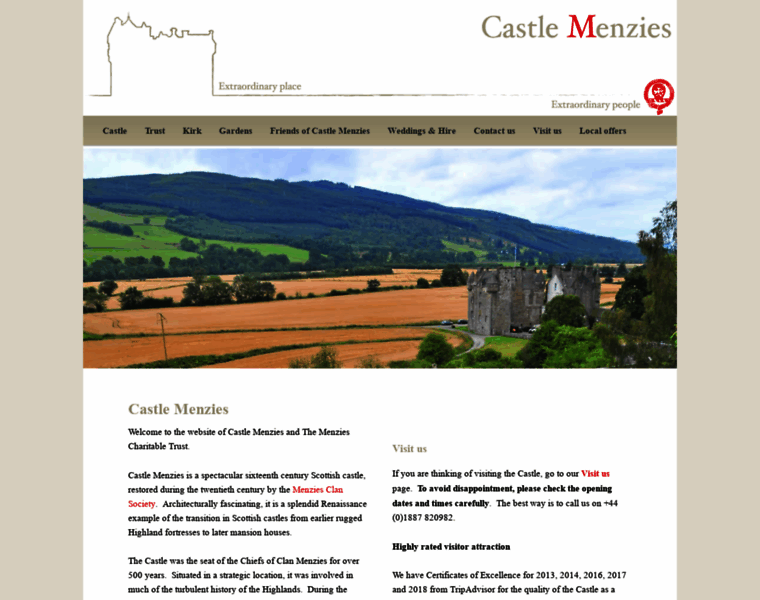 Castlemenzies.org thumbnail