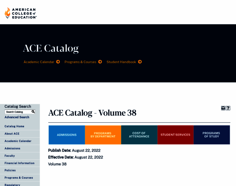 Catalog.ace.edu thumbnail