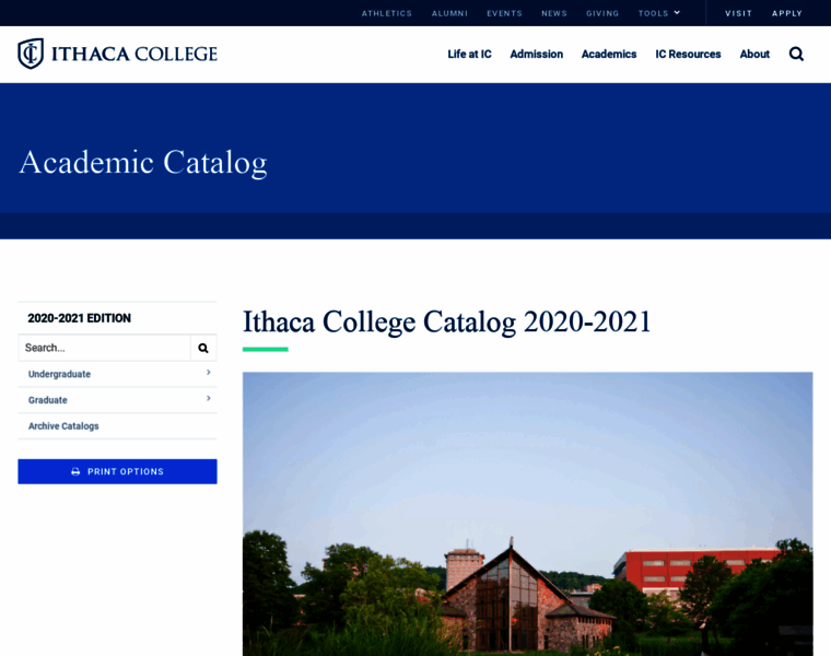 Catalog.ithaca.edu thumbnail