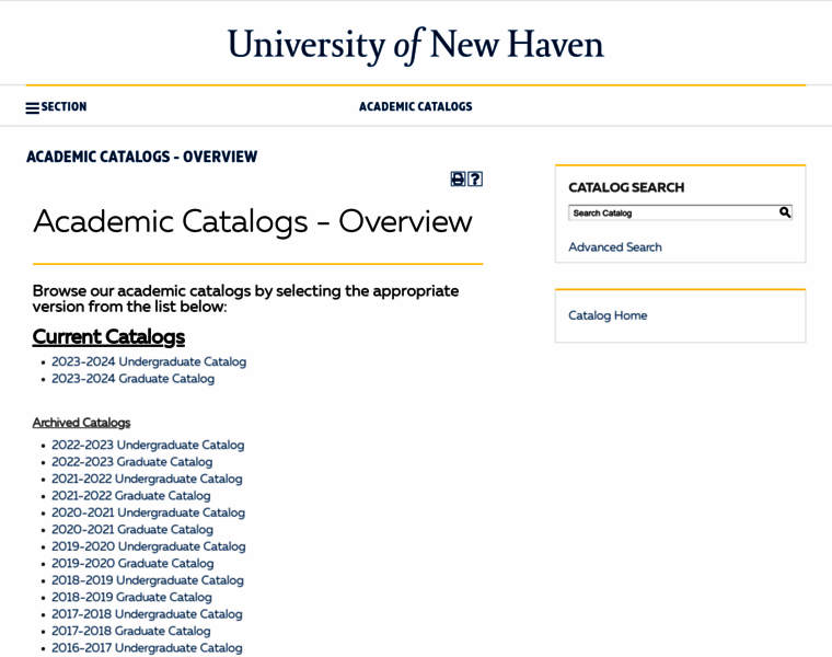 Catalog.newhaven.edu thumbnail